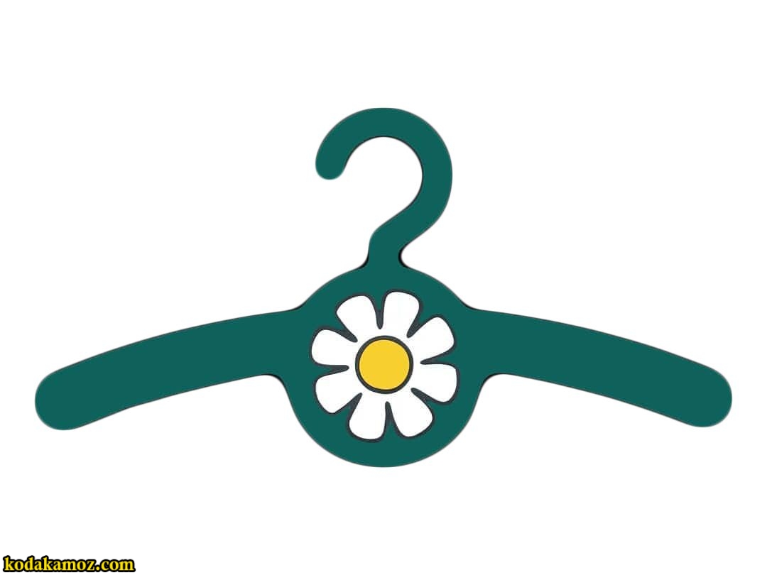 چوب لباسی کودکانه طرح گل چوب لباسی کودکانه طرح گل