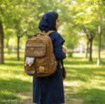 کوله پشتی 5 زیپه جیبدار جلو طلقی - تصویر 2