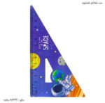 ست خط کش هندسی 4 تکه طرح فضانورد - تصویر 3